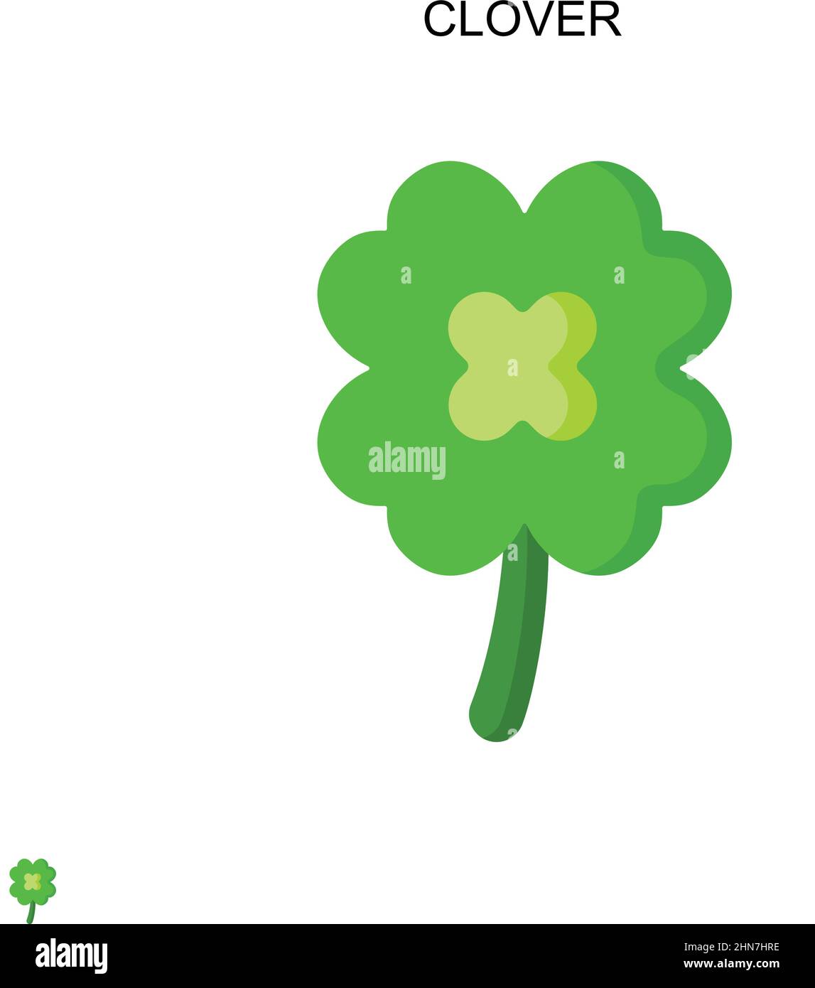Clover Simple vector icon. Illustration symbol design template for web ...