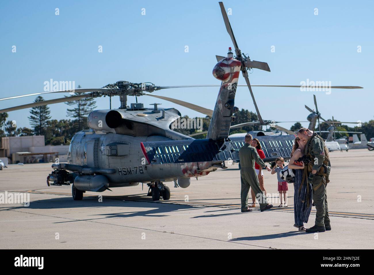 NAVAL AIR STATION NORTH ISLAND, Calif., (Feb 13, 2022) Family members ...