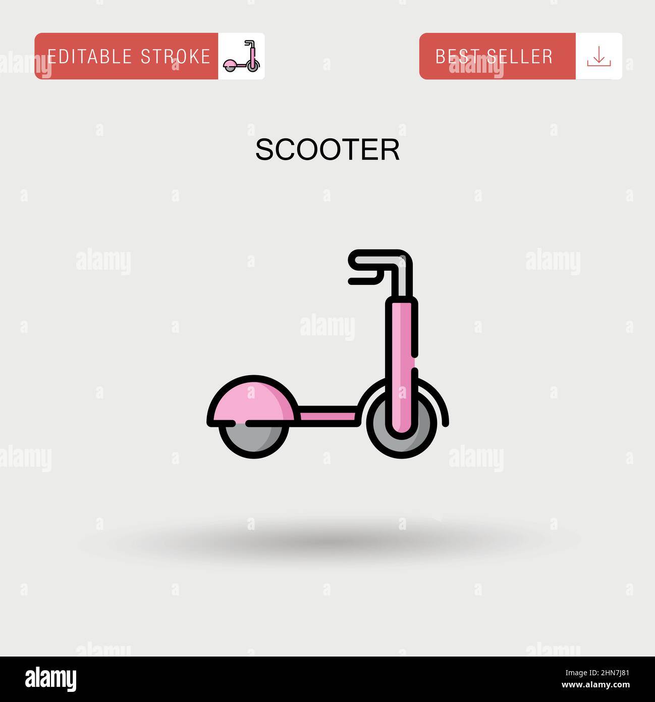 Scooter Simple vector icon. Stock Vector