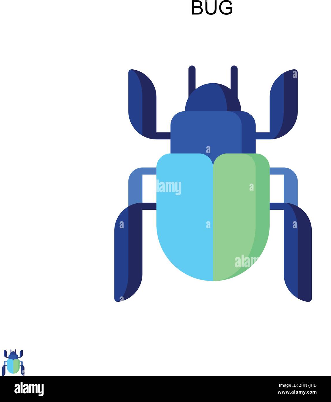 Bug Simple vector icon. Illustration symbol design template for web ...