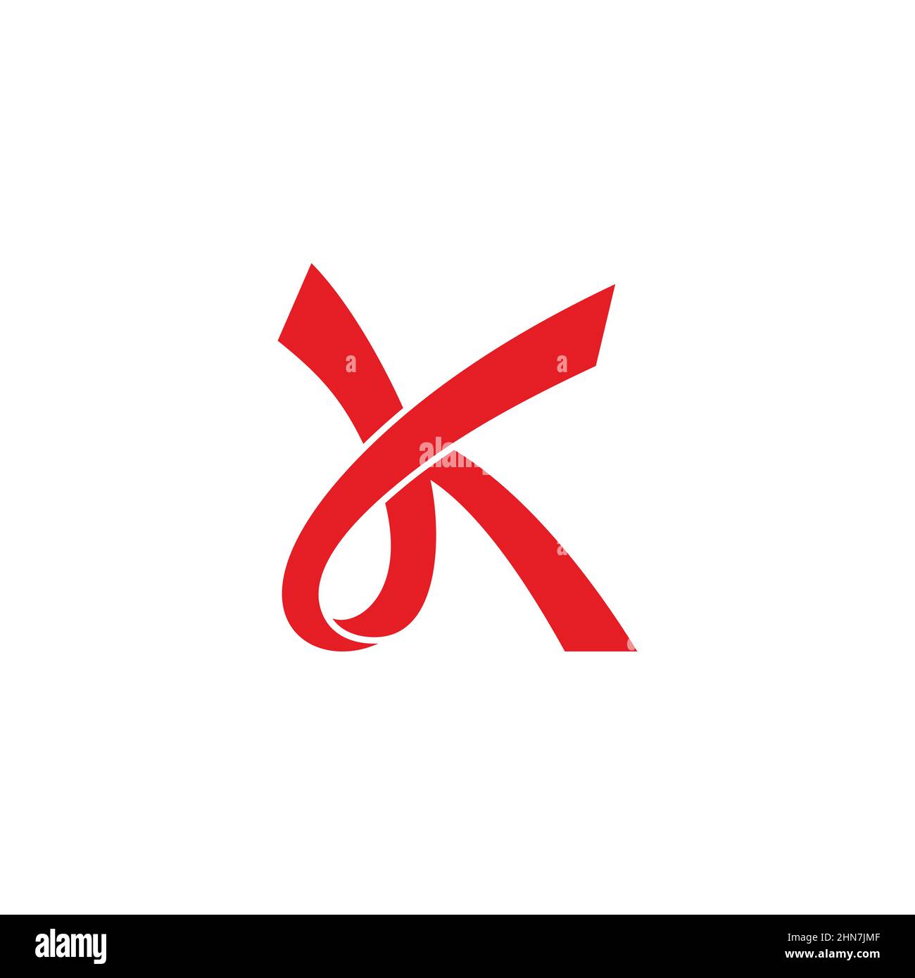 letter jk 3d ribbon flat geometric logo vector Stock Vector