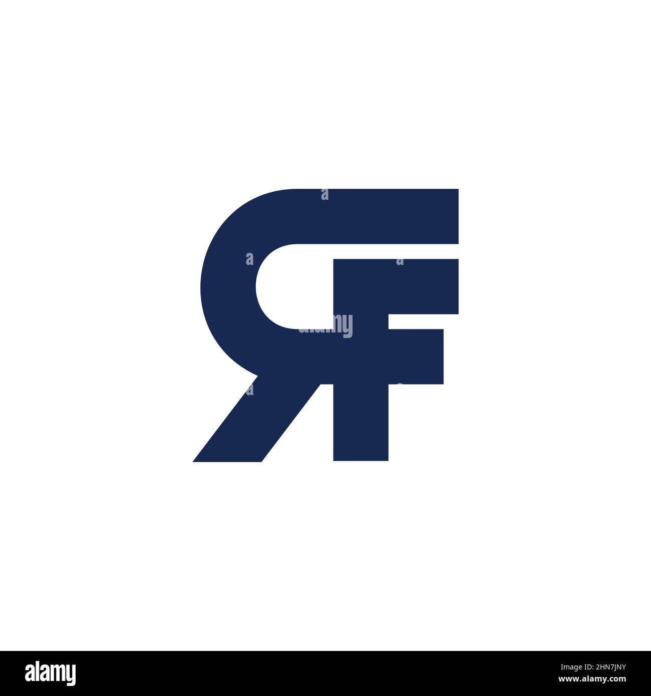letter rf linked geometric flat design logo vector Stock Vector