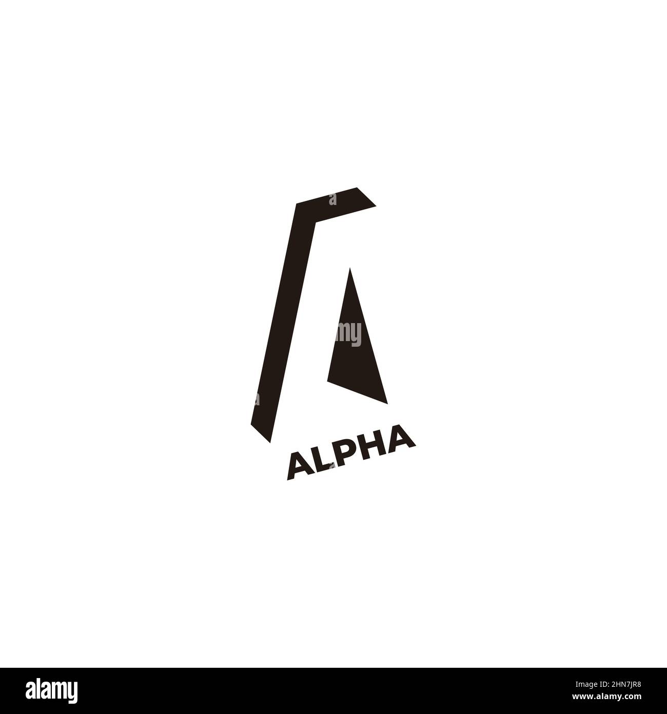 letter a alpha abstract shadow 3d geometric logo vector Stock Vector