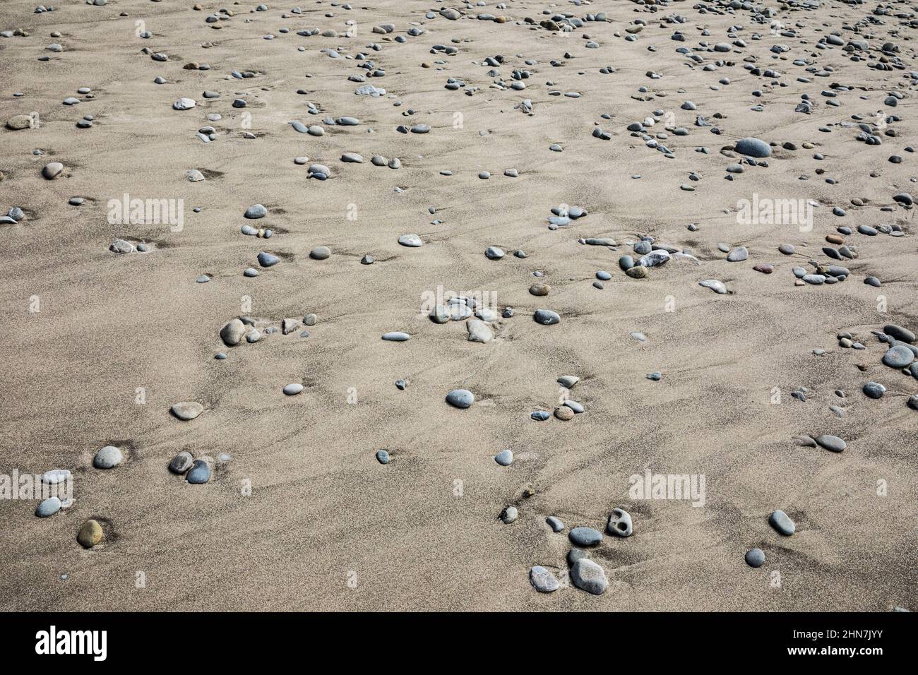 Rocks and sand, Mosquito Creek beach, Washington Olympic coast. USA Stock Photo