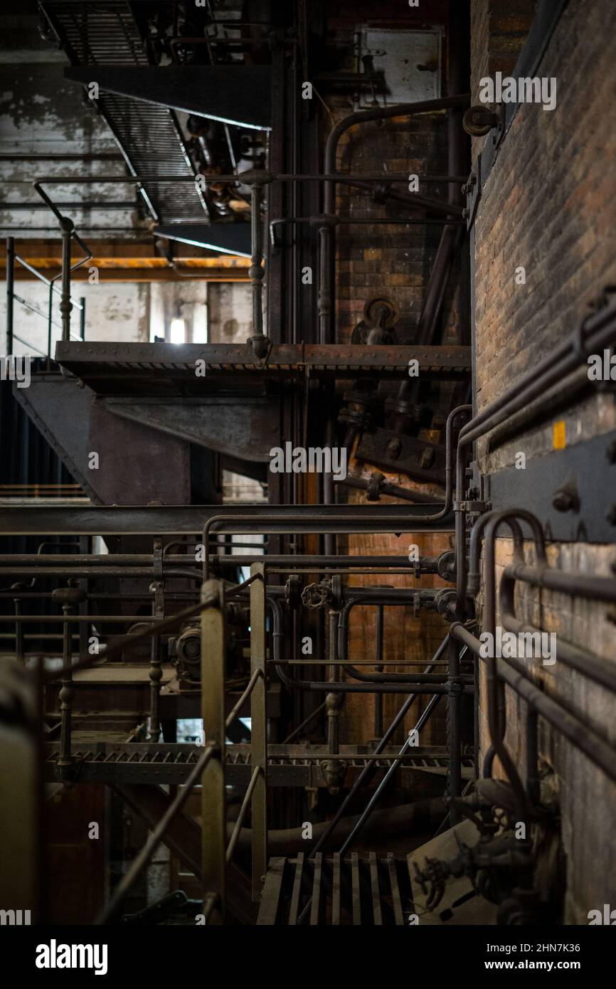 Picture Idea: Metallic Construction In An Abandoned Factory Stock Photo