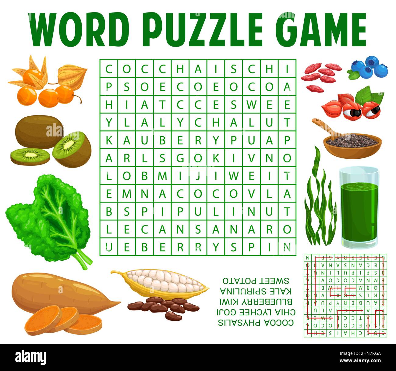 Crossword game food Cut Out Stock Images & Pictures - Alamy