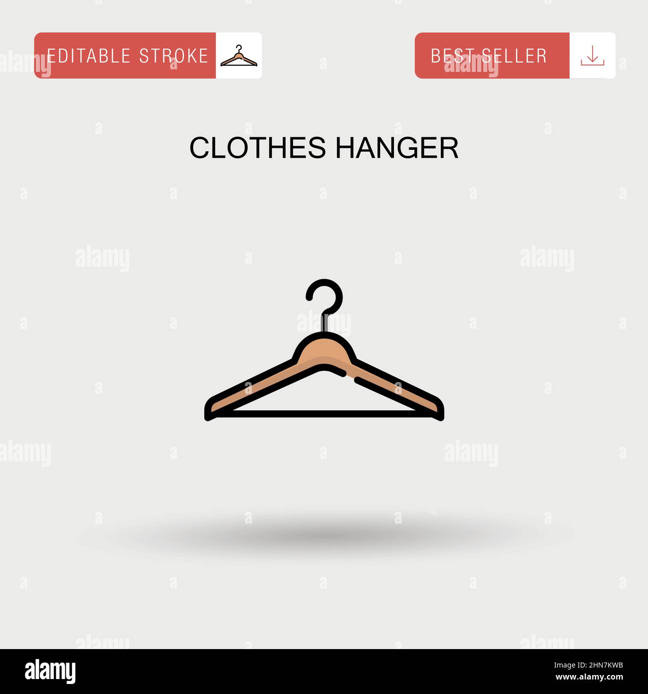 Clothes hanger Simple vector icon Stock Vector Image & Art Alamy