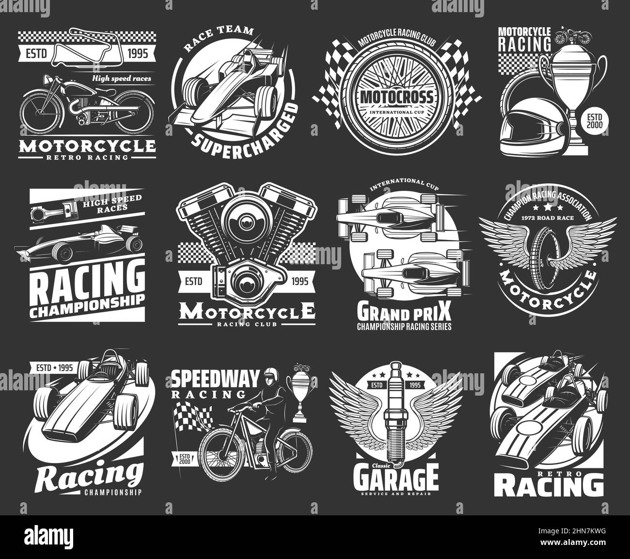 Download the auto motorbikes logo design vector 588166 royalty-free Vector  from Vecteezy for your projec… | Motorbike logo design, Motorbike logo, Bike  logos design