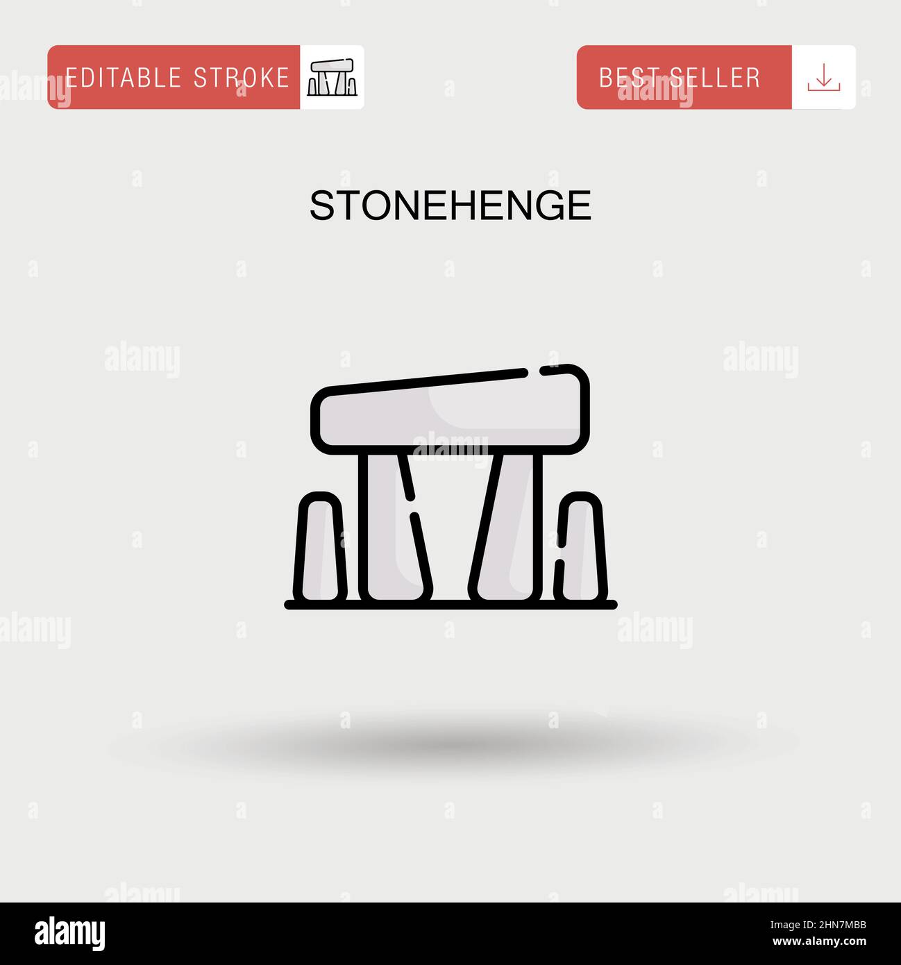 Stonehenge Simple vector icon. Stock Vector