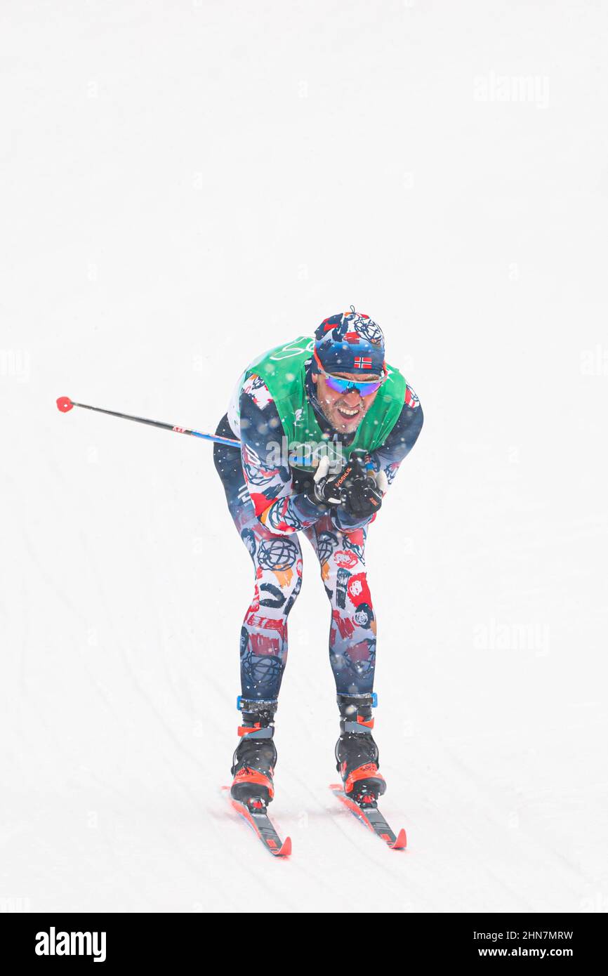 Zhangjiakou, Hebei, China. 13th Feb, 2022. Paal Golberg (NOR) Cross Country Skiing : Men's 4x10km Relay during the Beijing 2022 Olympic Winter Games at National Cross-Country Centre in Zhangjiakou, Hebei, China . Credit: YUTAKA/AFLO SPORT/Alamy Live News Stock Photo