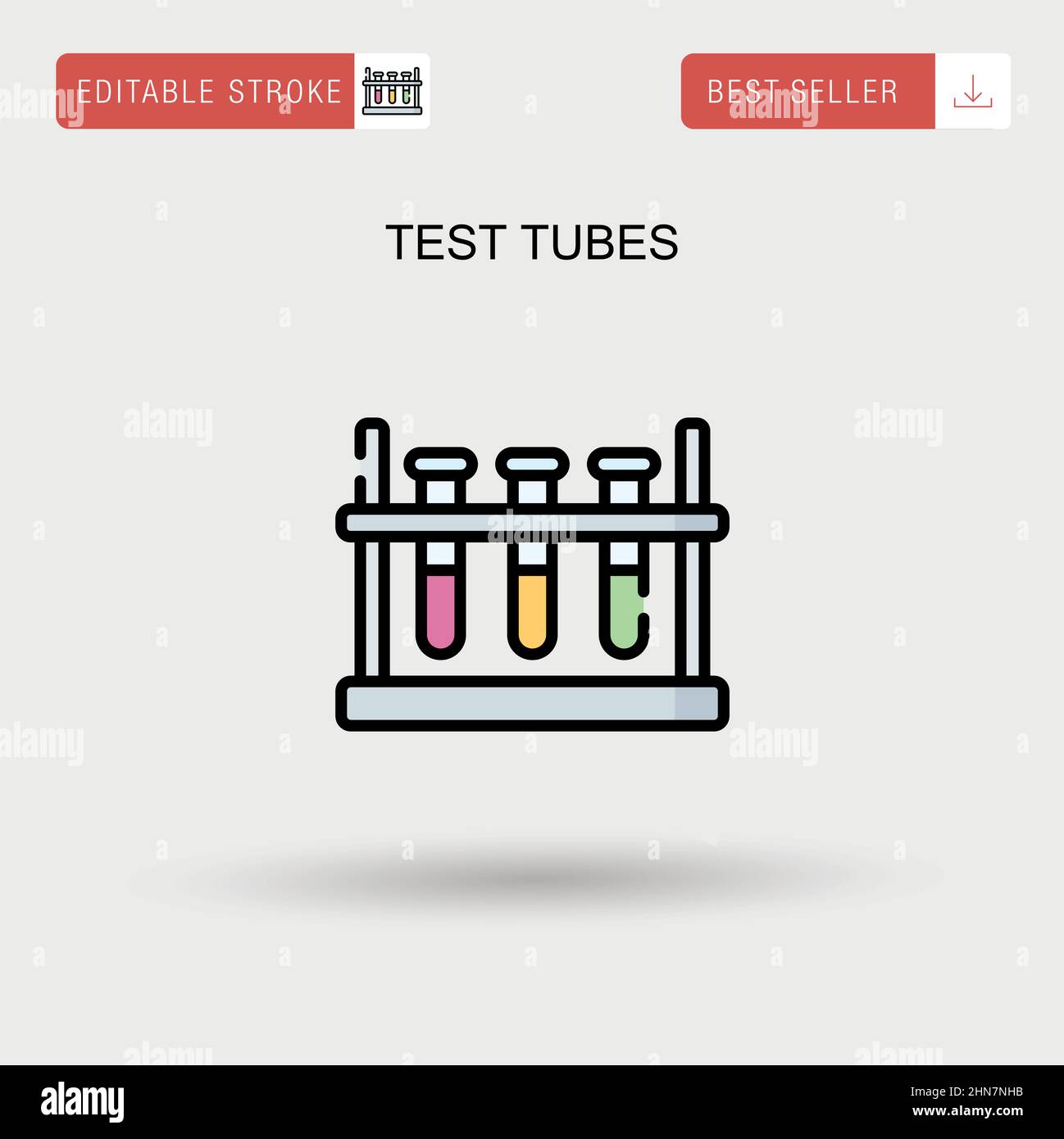 Test tubes Simple vector icon Stock Vector Image & Art - Alamy