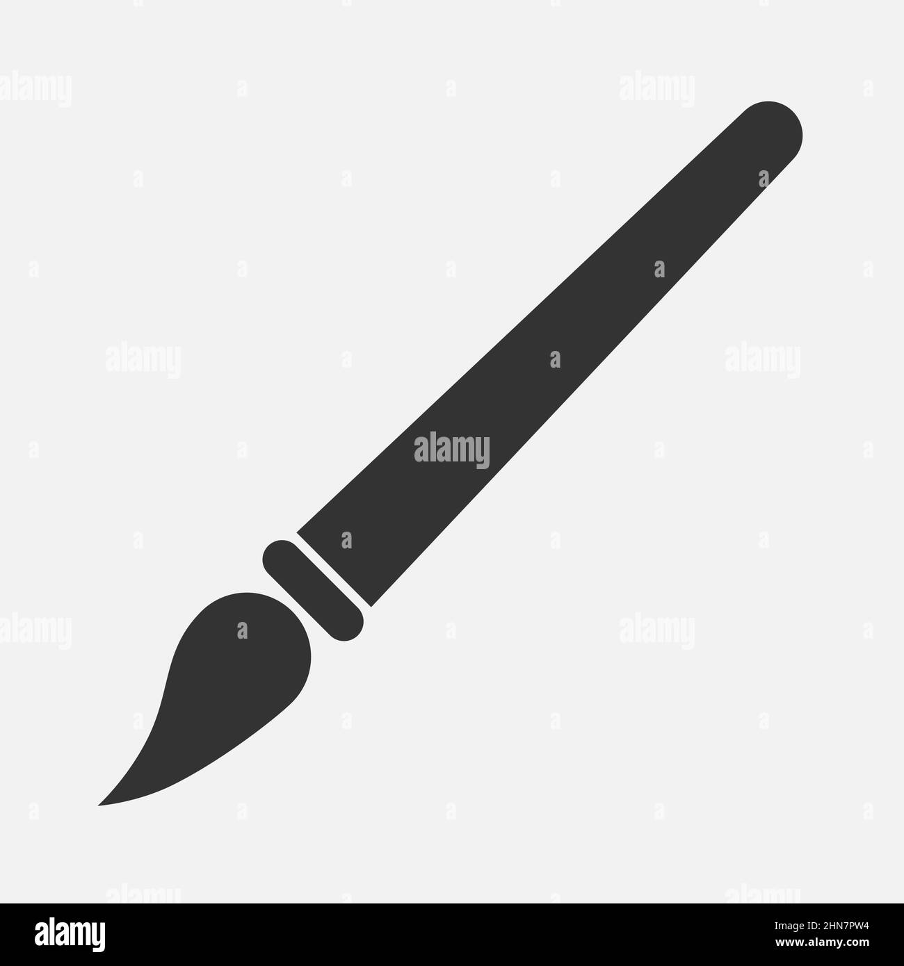 Paint brush vector icon on white background Stock Vector Image & Art ...