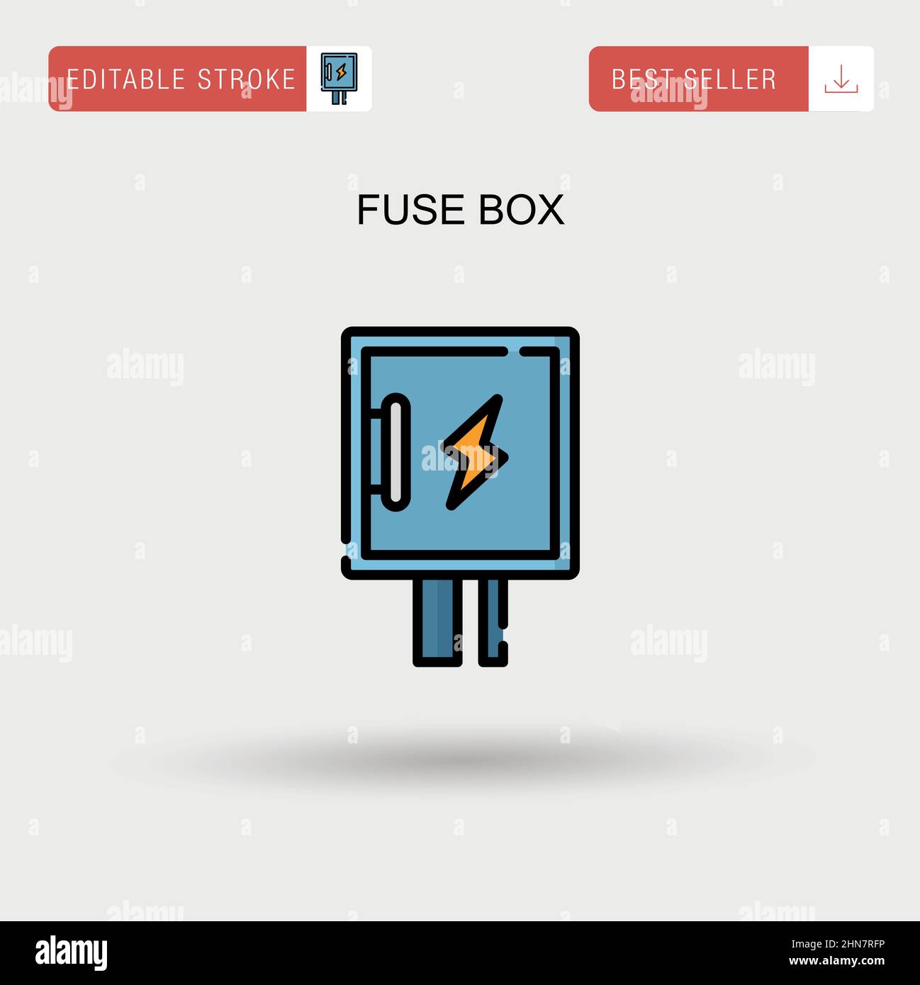 Fuse box Simple vector icon. Stock Vector