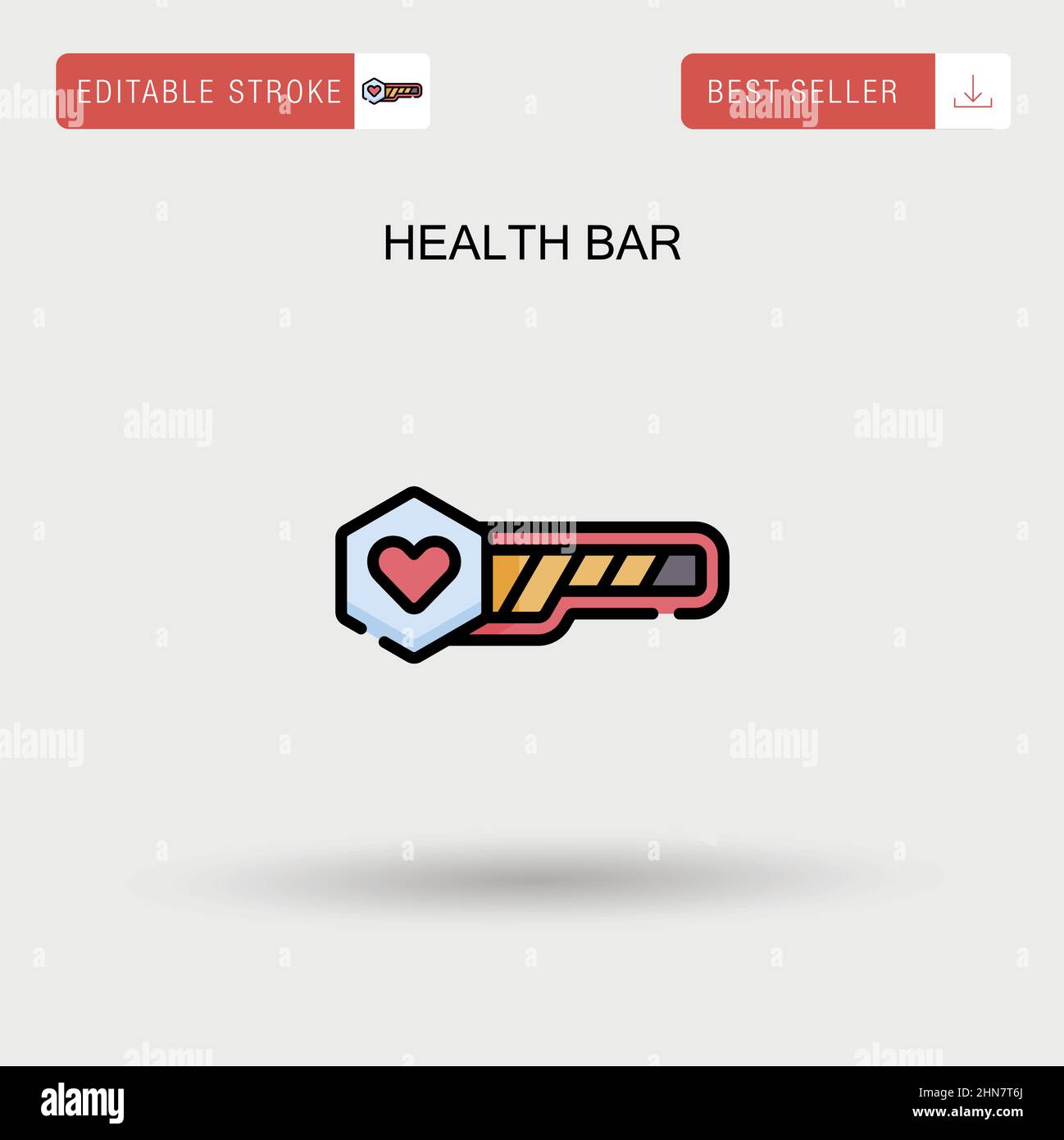 Health bar Simple vector icon Stock Vector Image & Art Alamy