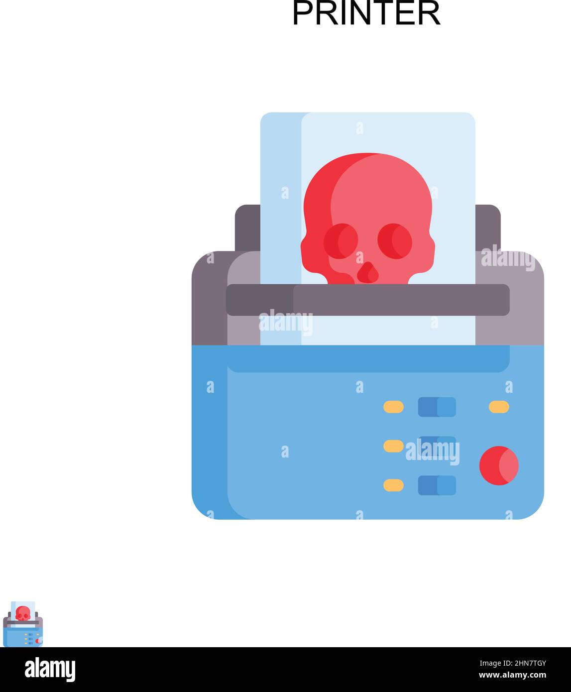 Printer Simple vector icon. Illustration symbol design template for web ...