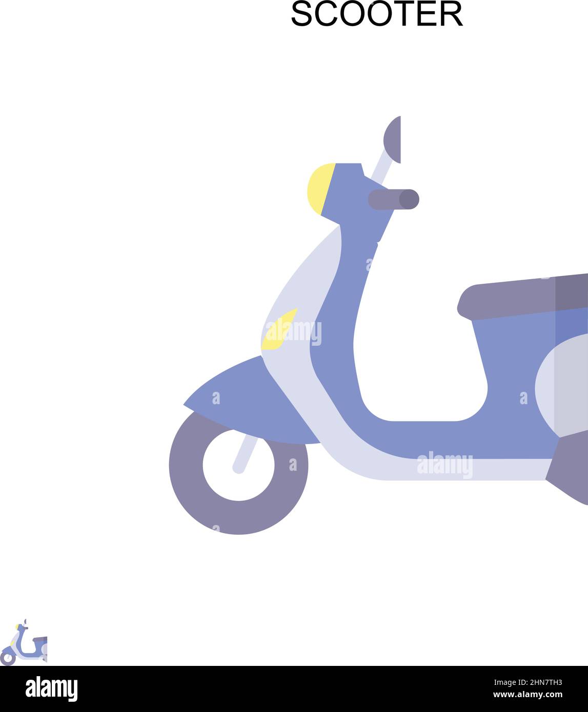 Scooter Simple vector icon. Illustration symbol design template for web mobile UI element. Stock Vector