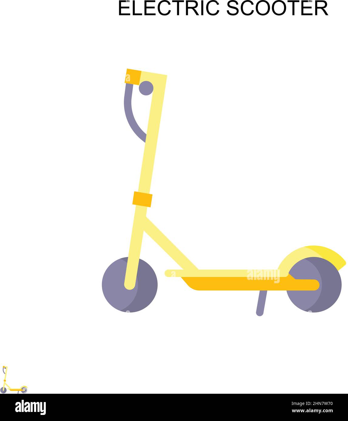 Electric scooter Simple vector icon. Illustration symbol design template for web mobile UI element. Stock Vector