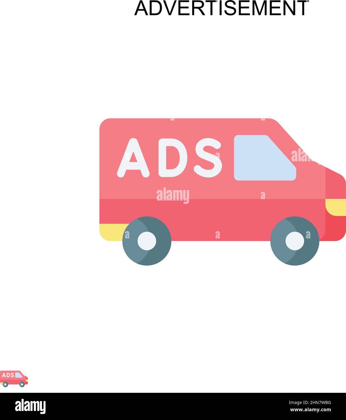 Advertisement Simple vector icon. Illustration symbol design template ...