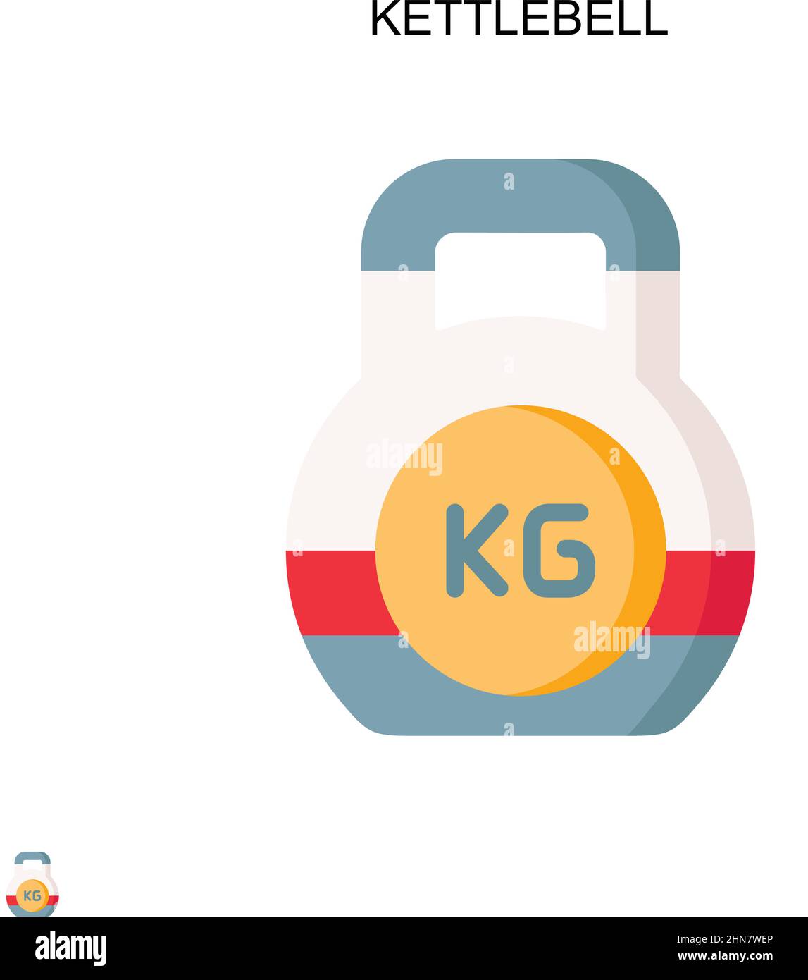 Kettlebell Simple vector icon. Illustration symbol design template for ...