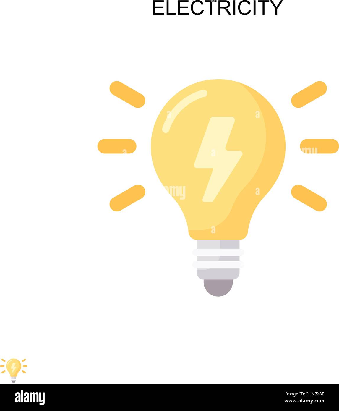Electricity Simple vector icon. Illustration symbol design template for web mobile UI element. Stock Vector