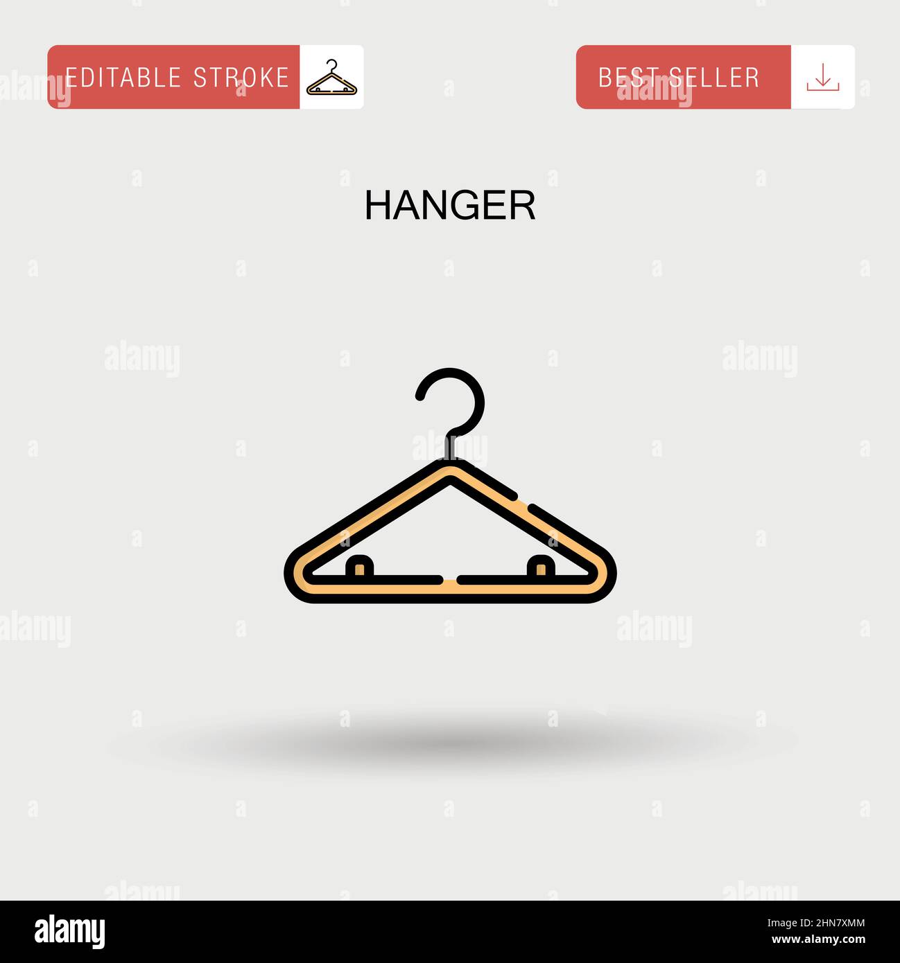 Hanger Simple vector icon. Stock Vector