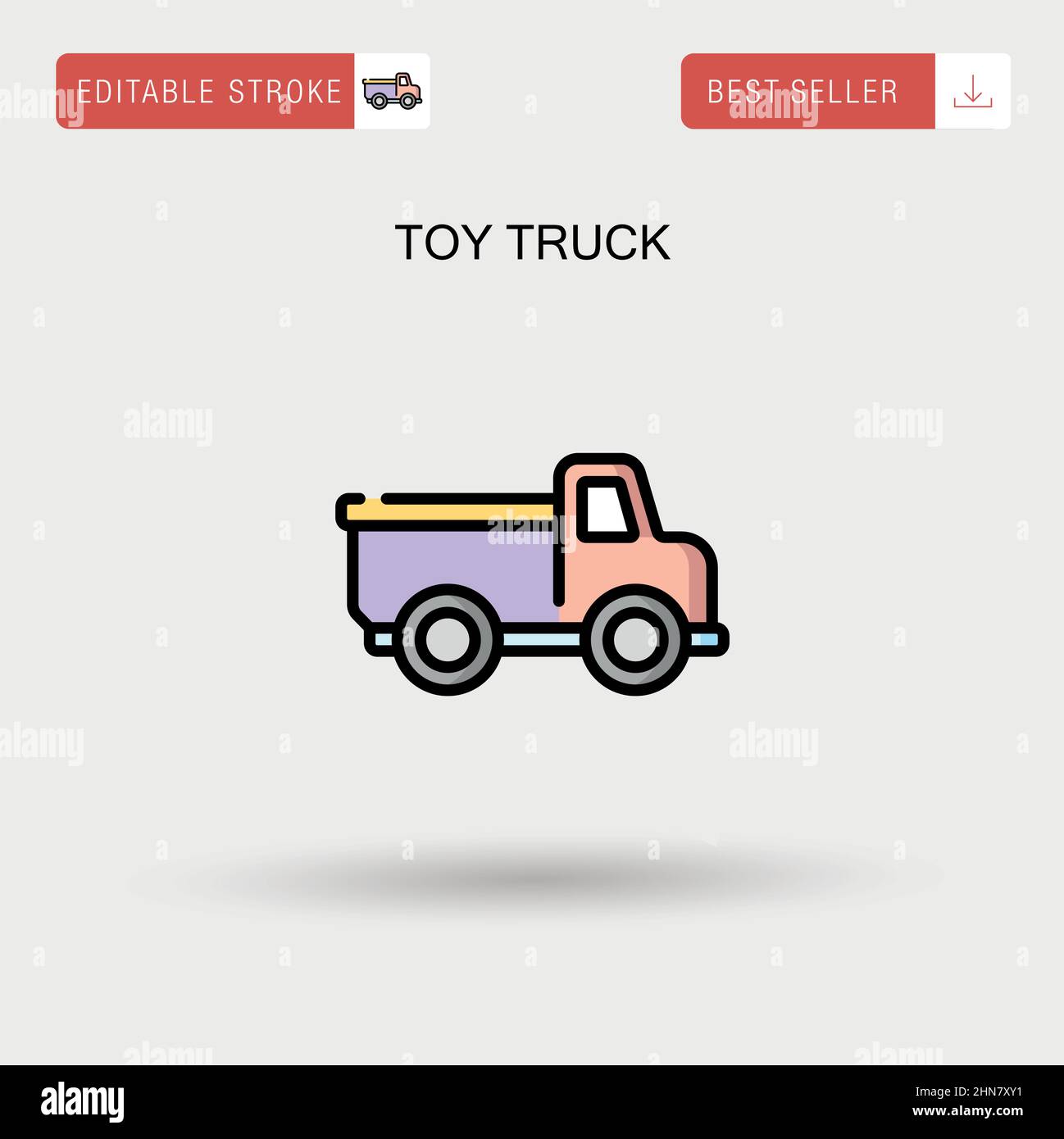 Toy truck Simple vector icon Stock Vector Image & Art - Alamy