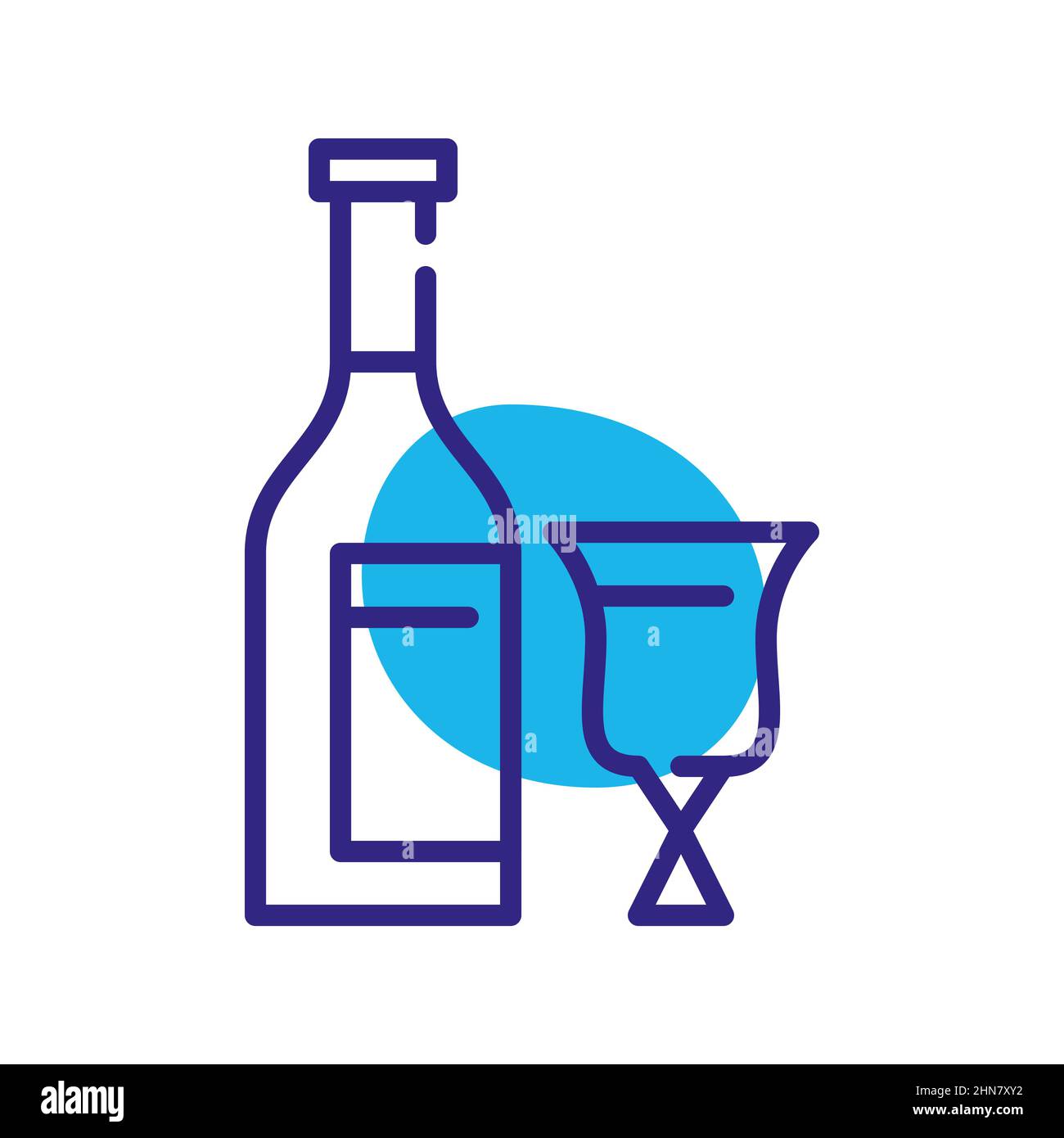 Church wine icon. Pixel perfect, editable stroke, color icon Stock Vector