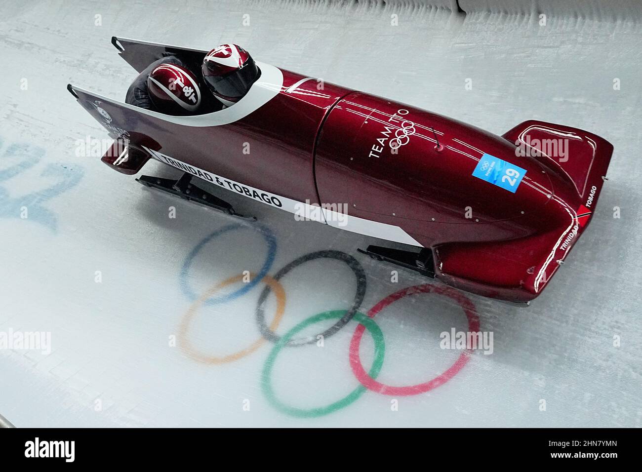 Yanqing, China. 14th Feb, 2022. Olympics, bobsleigh, two-man bobsleigh ...