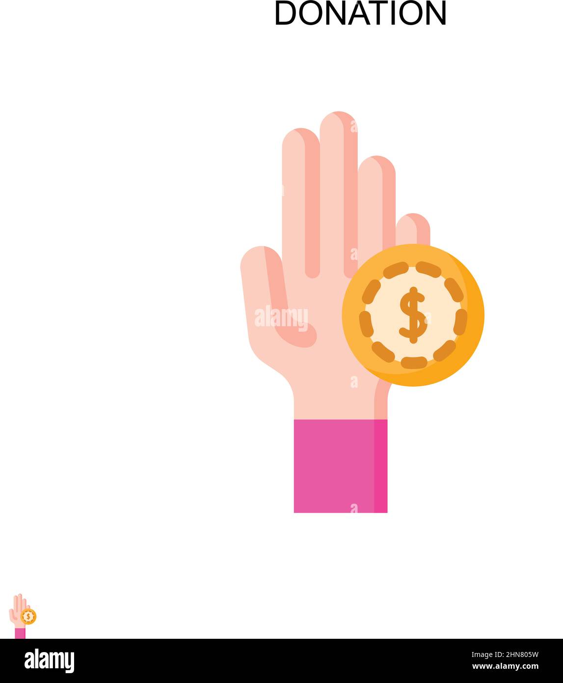 Donation Simple vector icon. Illustration symbol design template for ...