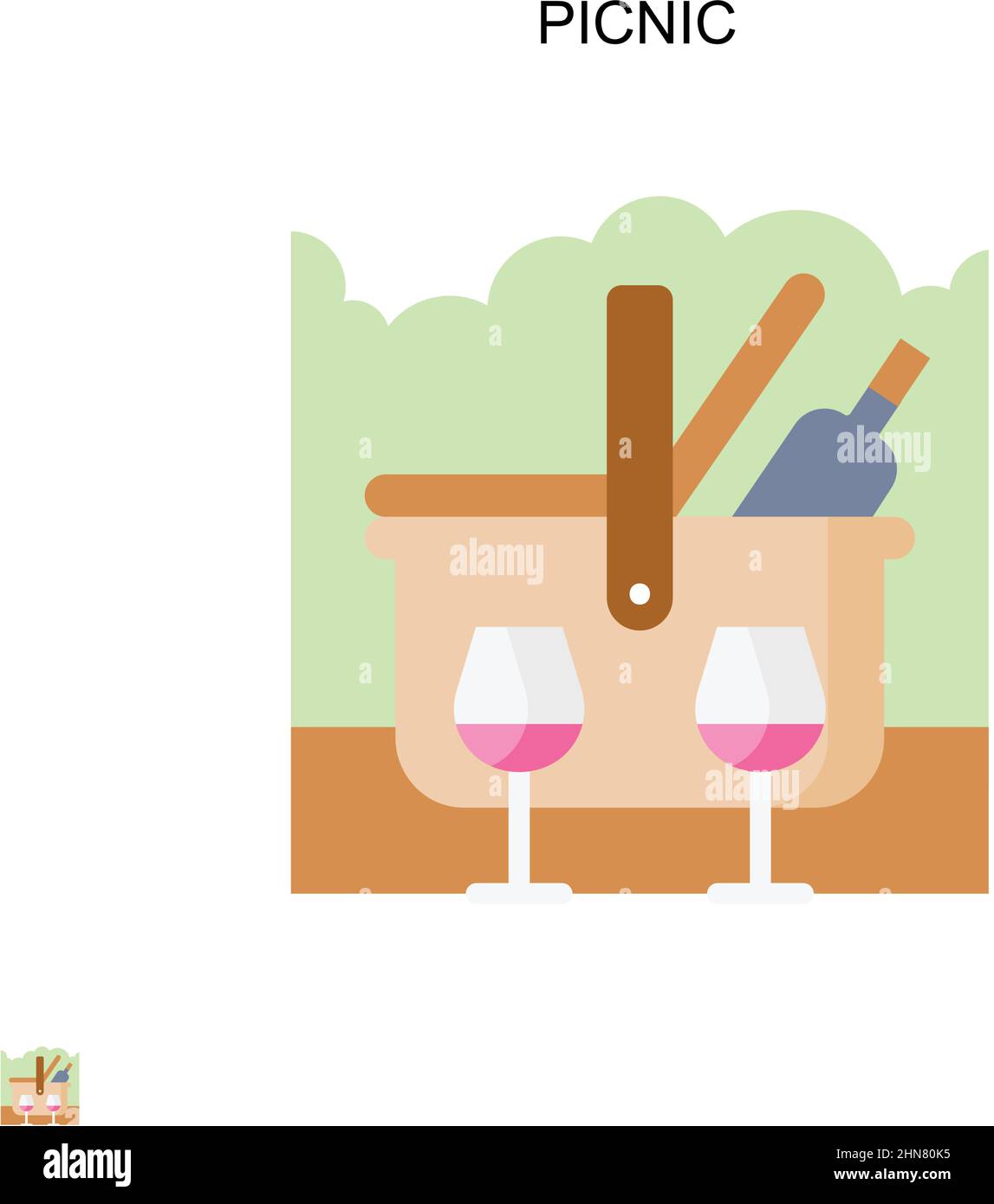 Red drink at picnic Stock Vector Images - Alamy