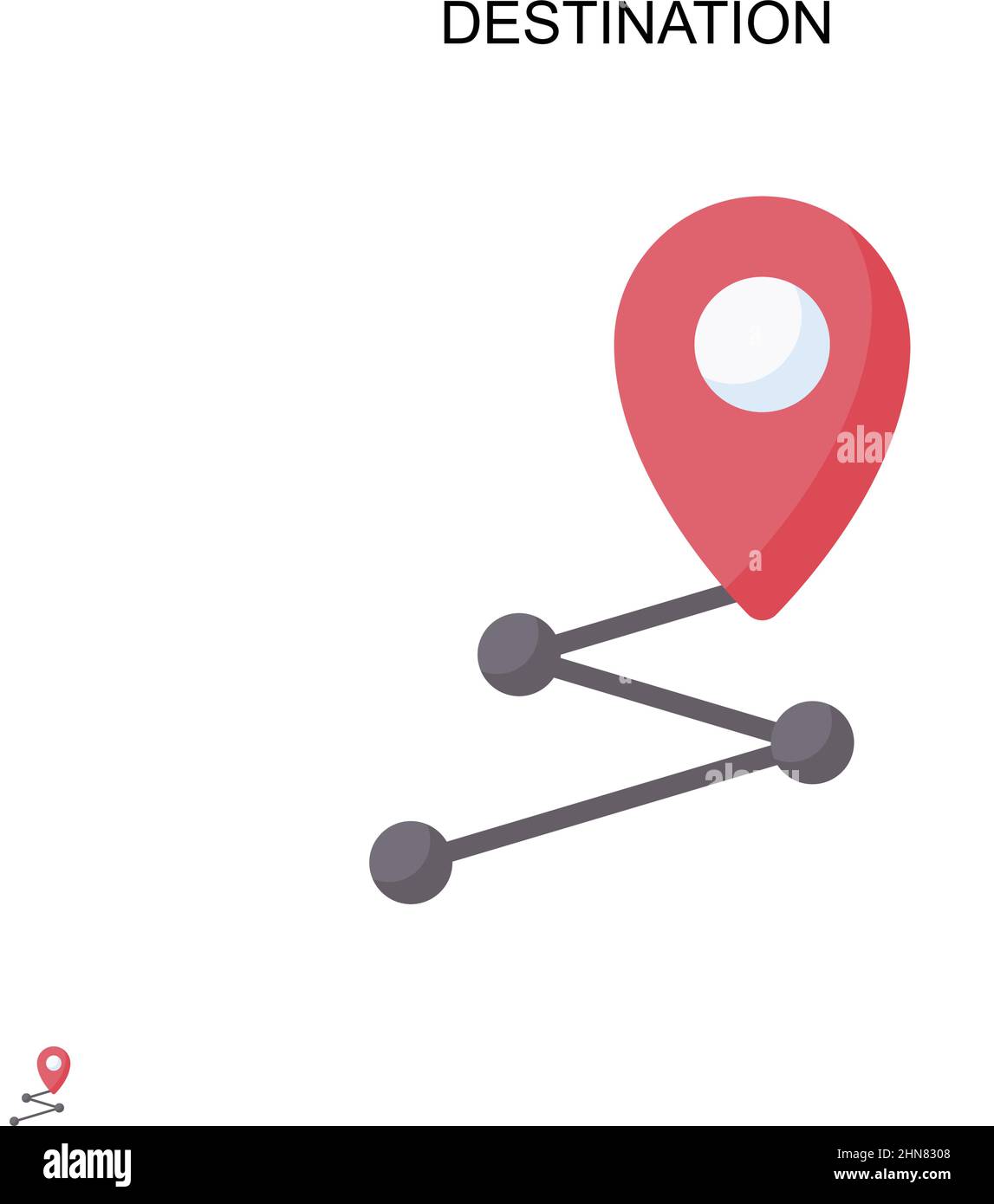 Destination Simple vector icon. Illustration symbol design template for ...