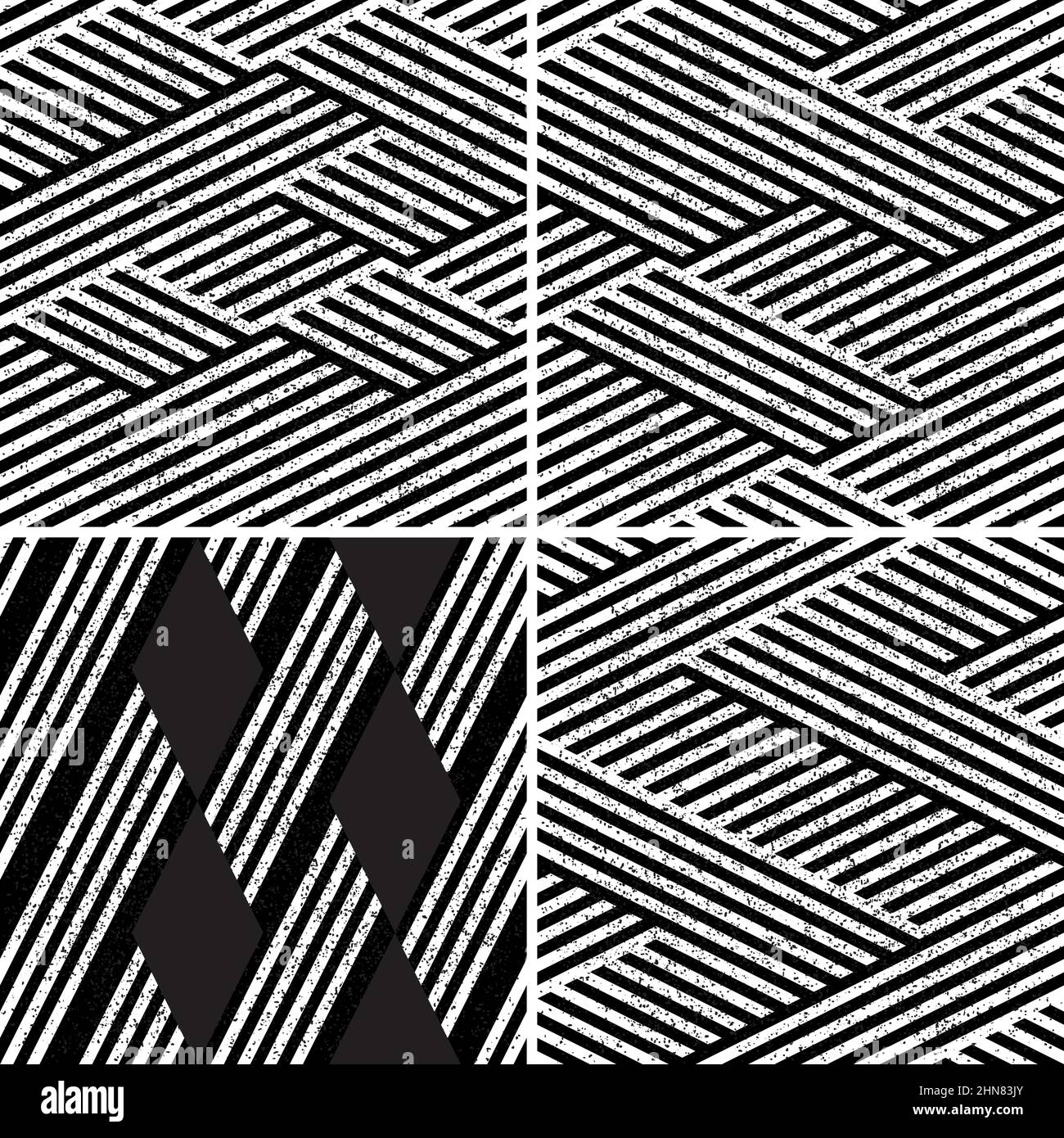 4 different vector patterns in the same package(eps). One pattern is paid and 3 are free (white dividing lines) Stock Vector