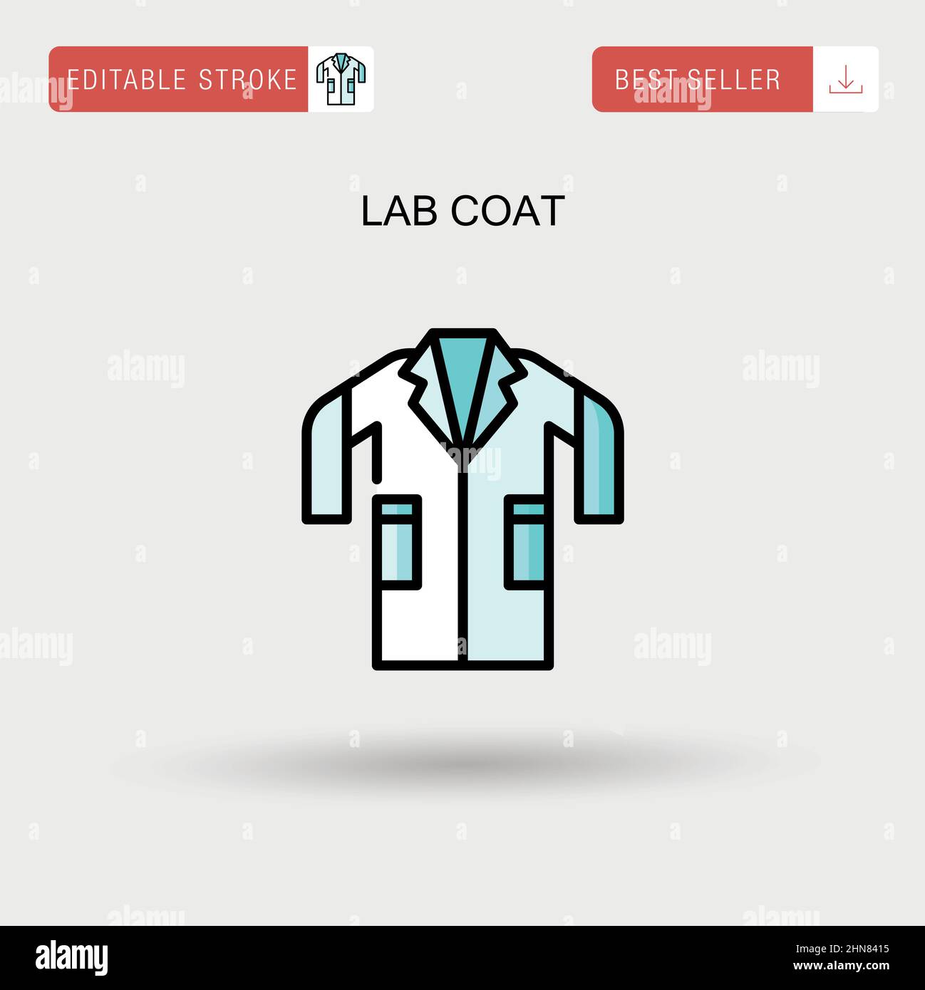 Lab coat Simple vector icon Stock Vector Image & Art Alamy