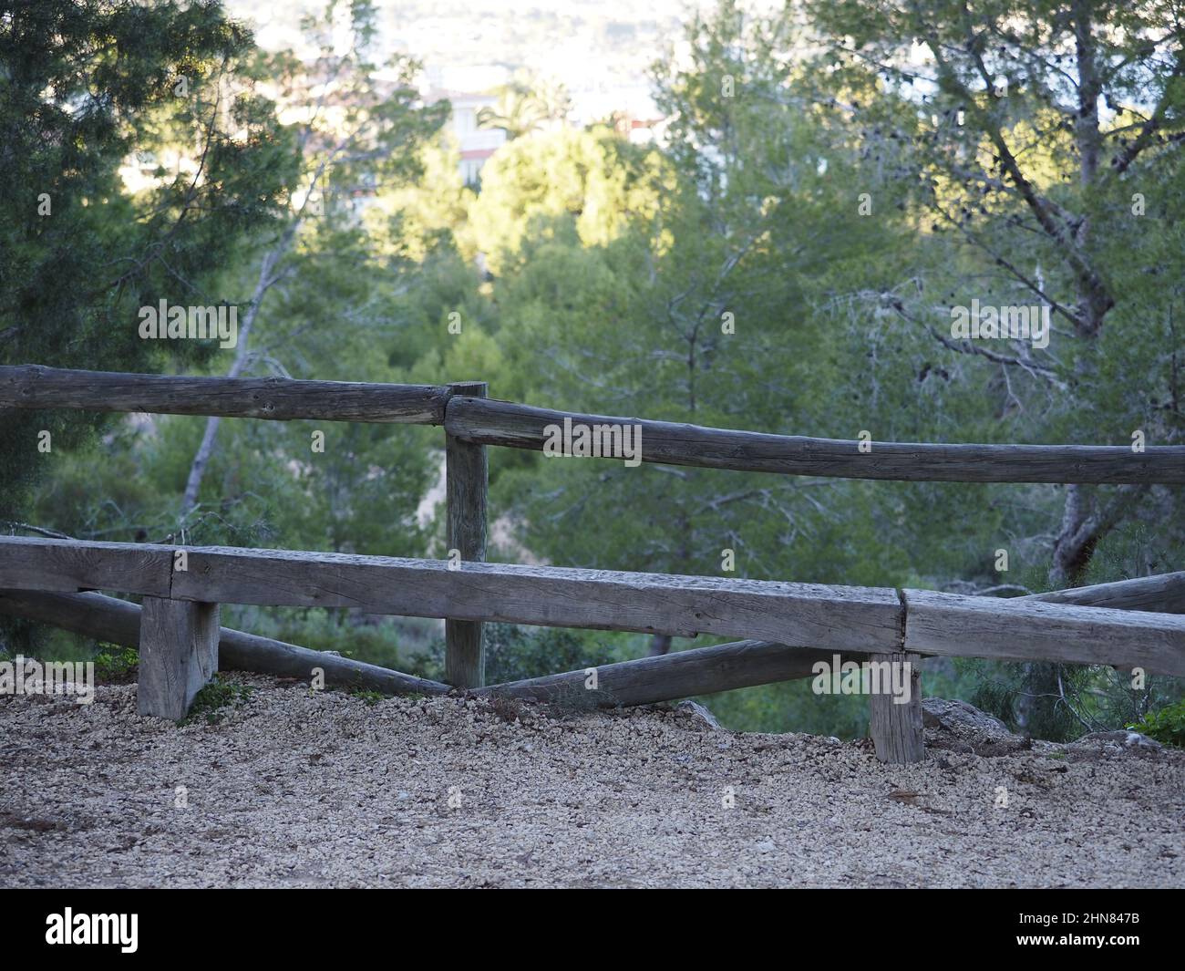 Old, wooden fence near the road in a rural area Stock Photo - Alamy