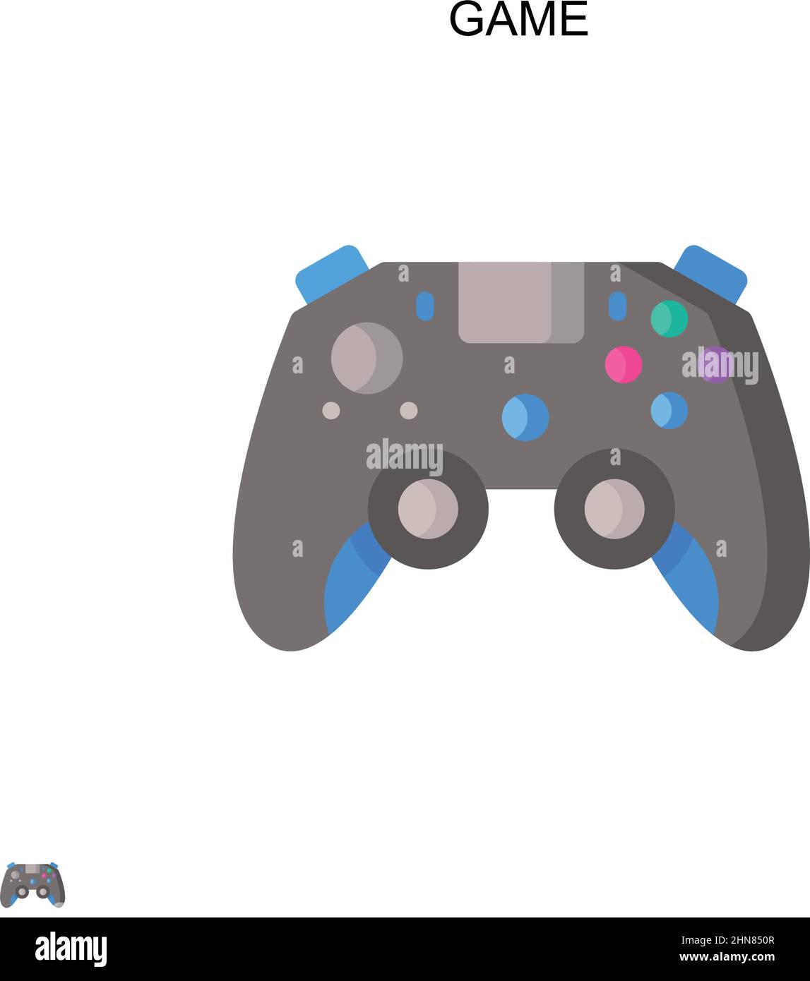 Game Simple vector icon. Illustration symbol design template for web ...