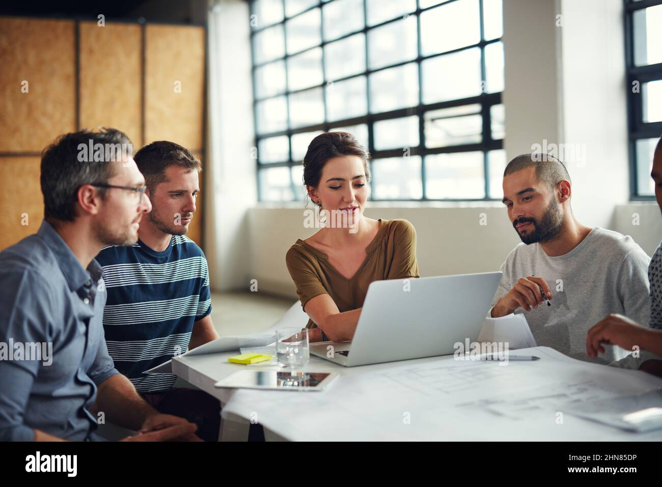 Making tomorrows success today. Shot of a group of coworkers having a