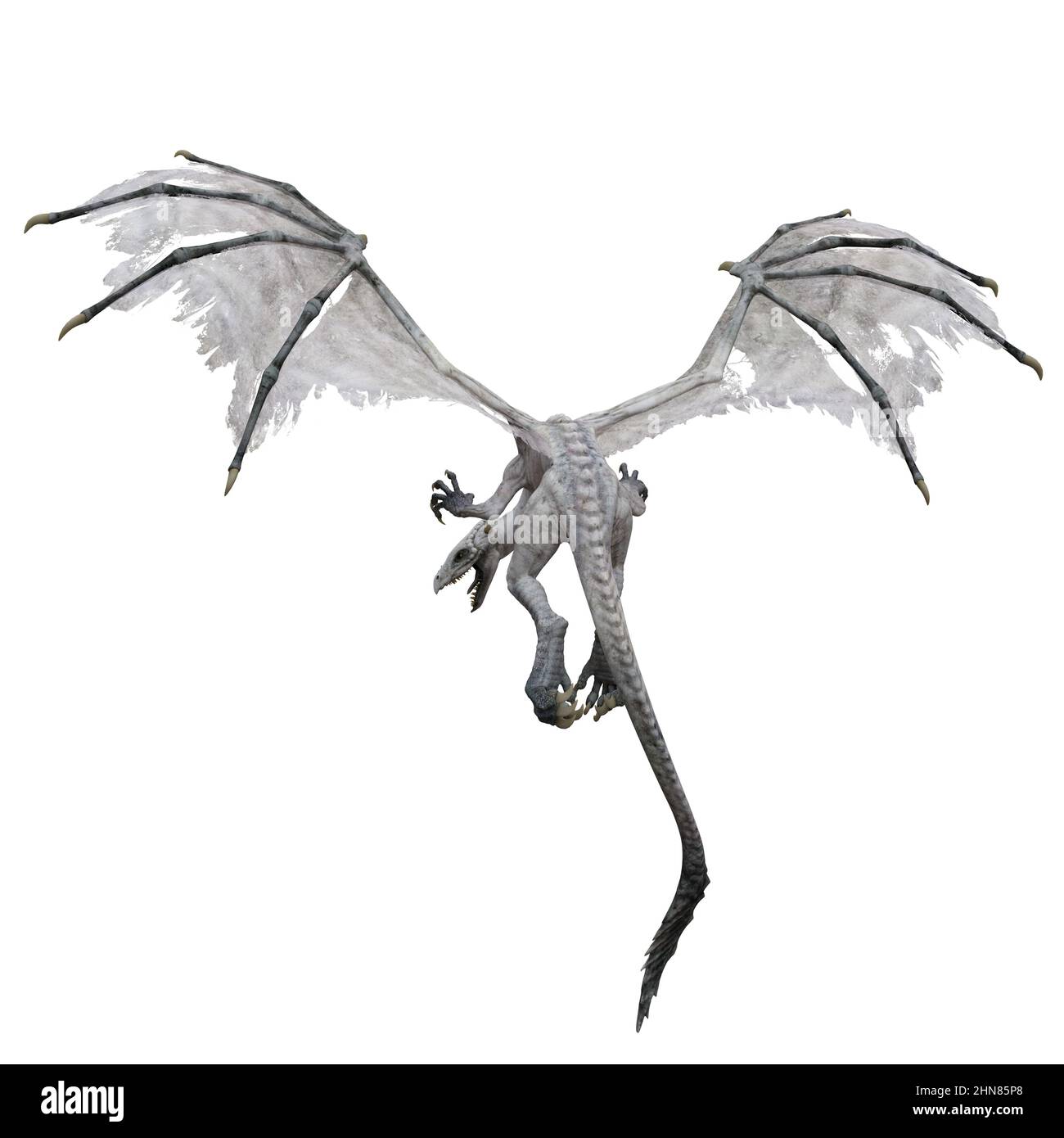 3D illustration fantasy flying dragon isolated on white Stock Photo - Alamy, image size:1300x1390
