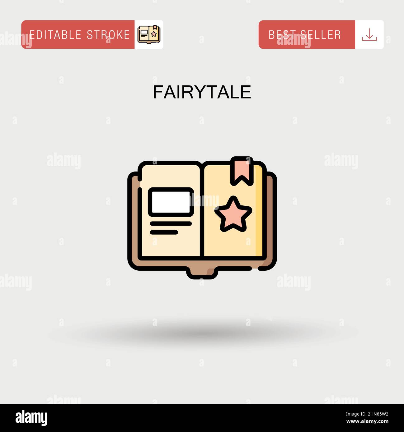 Fairytale Simple vector icon. Stock Vector