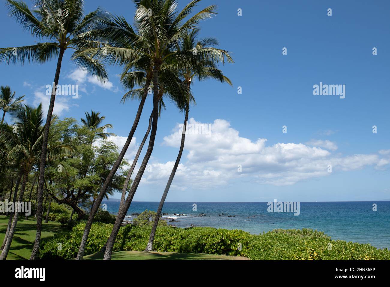 Scenic Hawaiian landscape. Scene Beach on the Island of Maui, Hawaii. Stock Photo