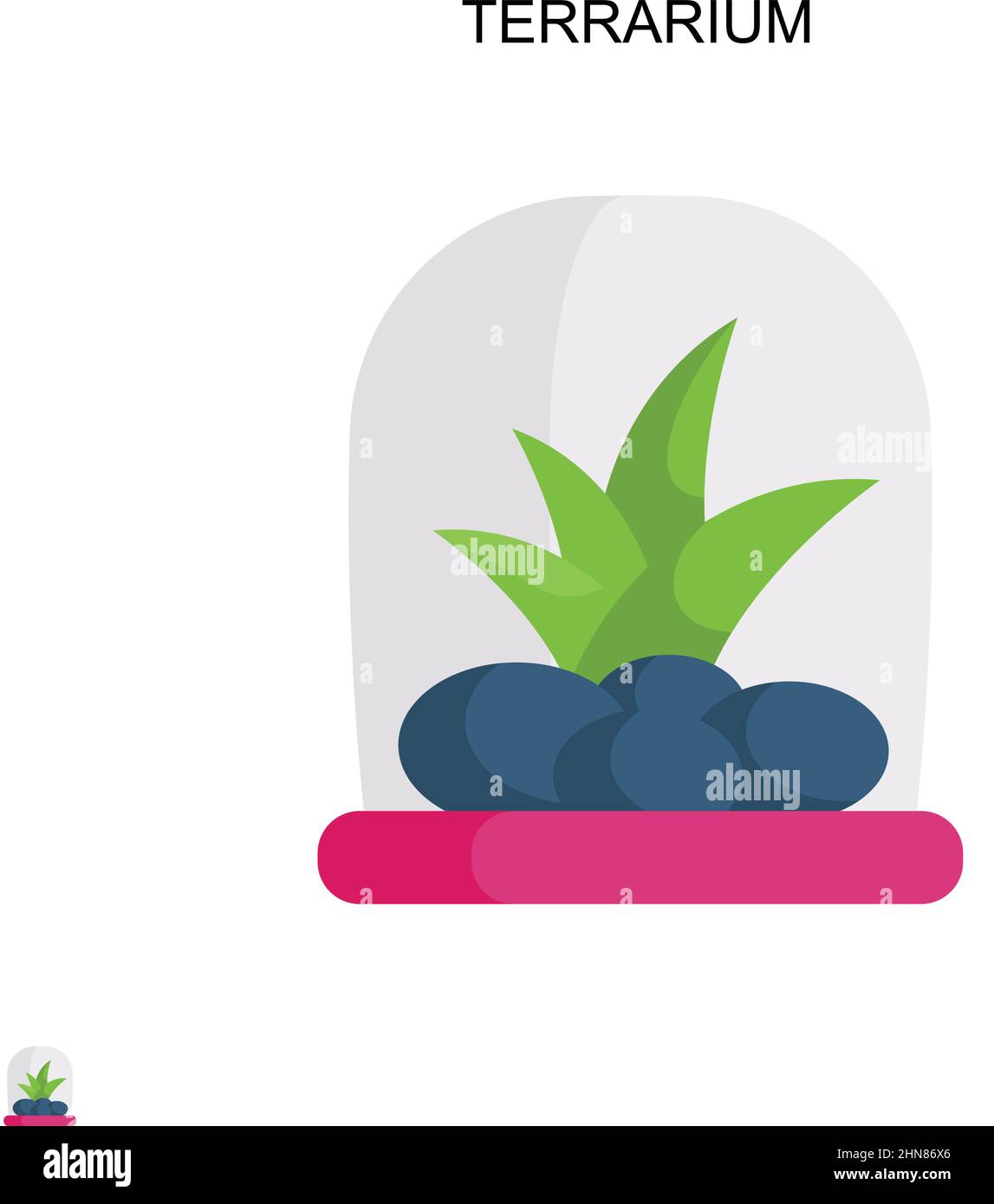 Terrarium Simple vector icon. Illustration symbol design template for
