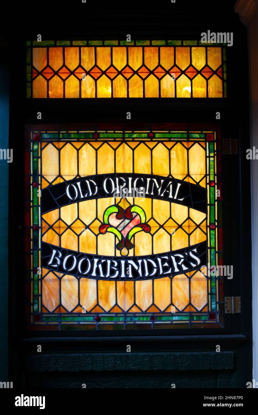 The Old Original Bookbinder's building, an historic seafood restaurant in Philadelphia, Pennsylvania Stock Photo