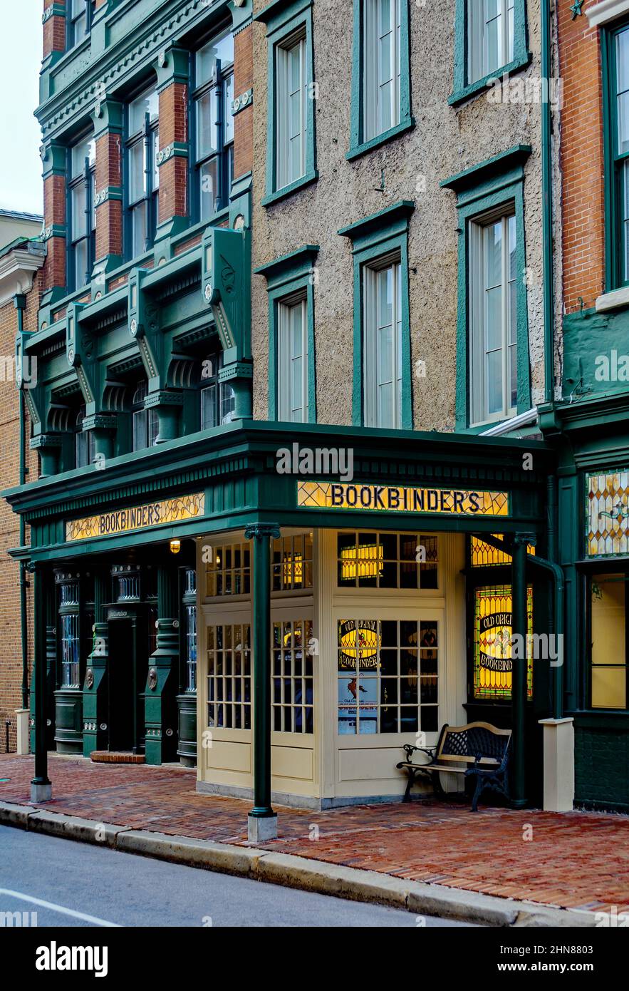 The Old Original Bookbinder's building, an historic seafood restaurant