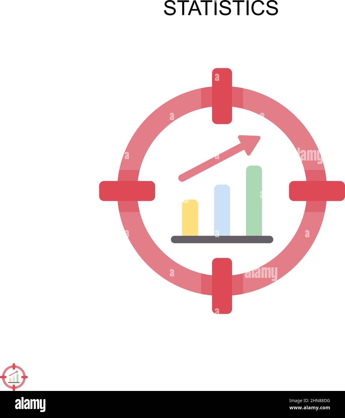 Statistics Simple vector icon. Illustration symbol design template for web mobile UI element. Stock Vector