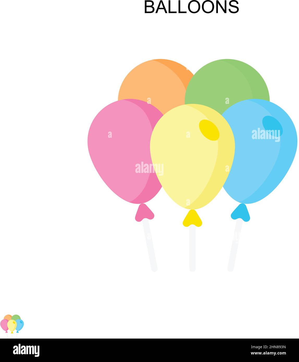 Balloons air party isolated icon Stock Vector Images - Alamy