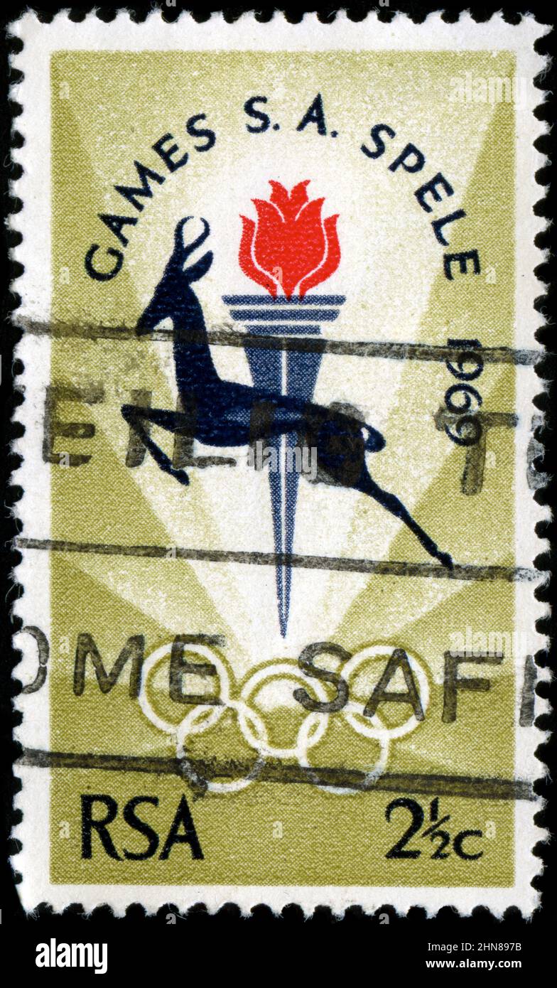 Postage stamp from South Africa in the South African National Games 1969 series issued in 1969 Stock Photo