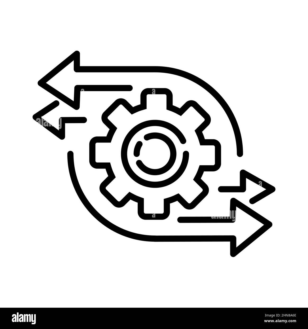 Abstract vector icon on white, illustrations isolated for graphic and web design. Perfect black pictogram illustration on a white background. Stock Vector