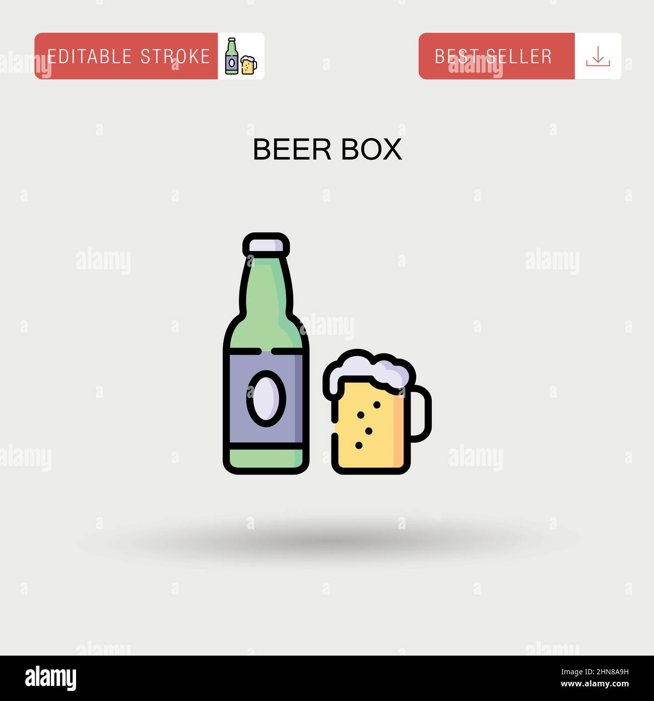 Beer box Simple vector icon Stock Vector Image & Art - Alamy
