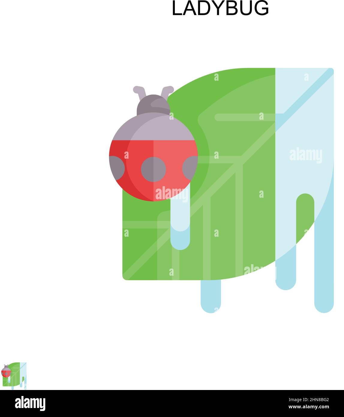 Ladybug Simple vector icon. Illustration symbol design template for web ...