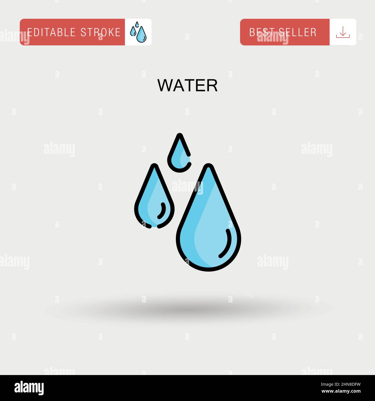 Water Simple vector icon. Stock Vector