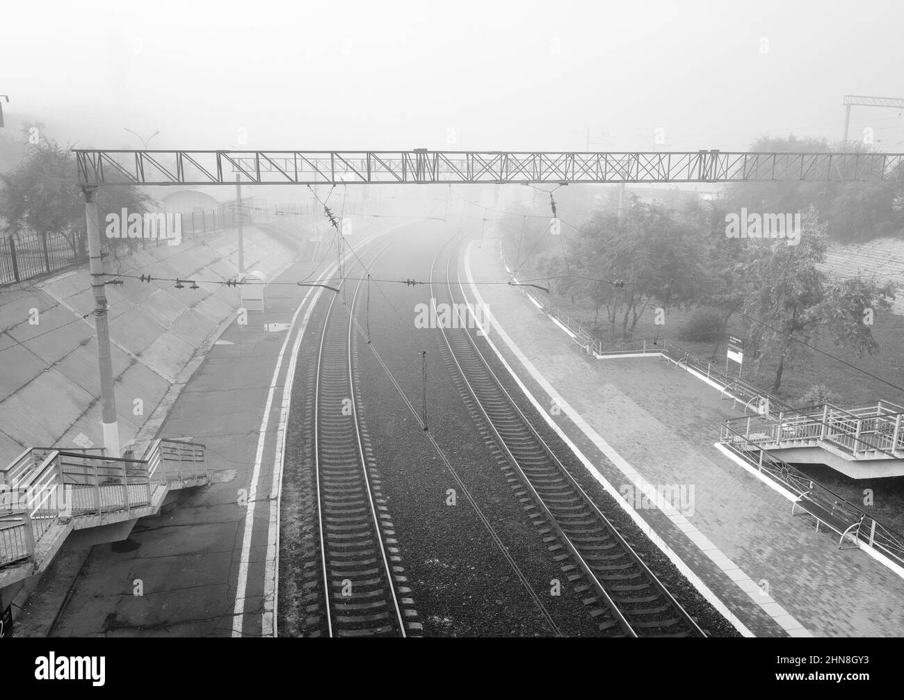 Trans siberian railway Black and White Stock Photos & Images - Alamy